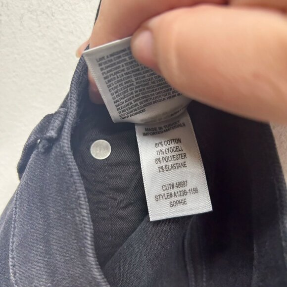 Agolde Sophie High-Rise Ankle Skinny Jeans Distressed Hem Size 29 - Picture 3 of 11